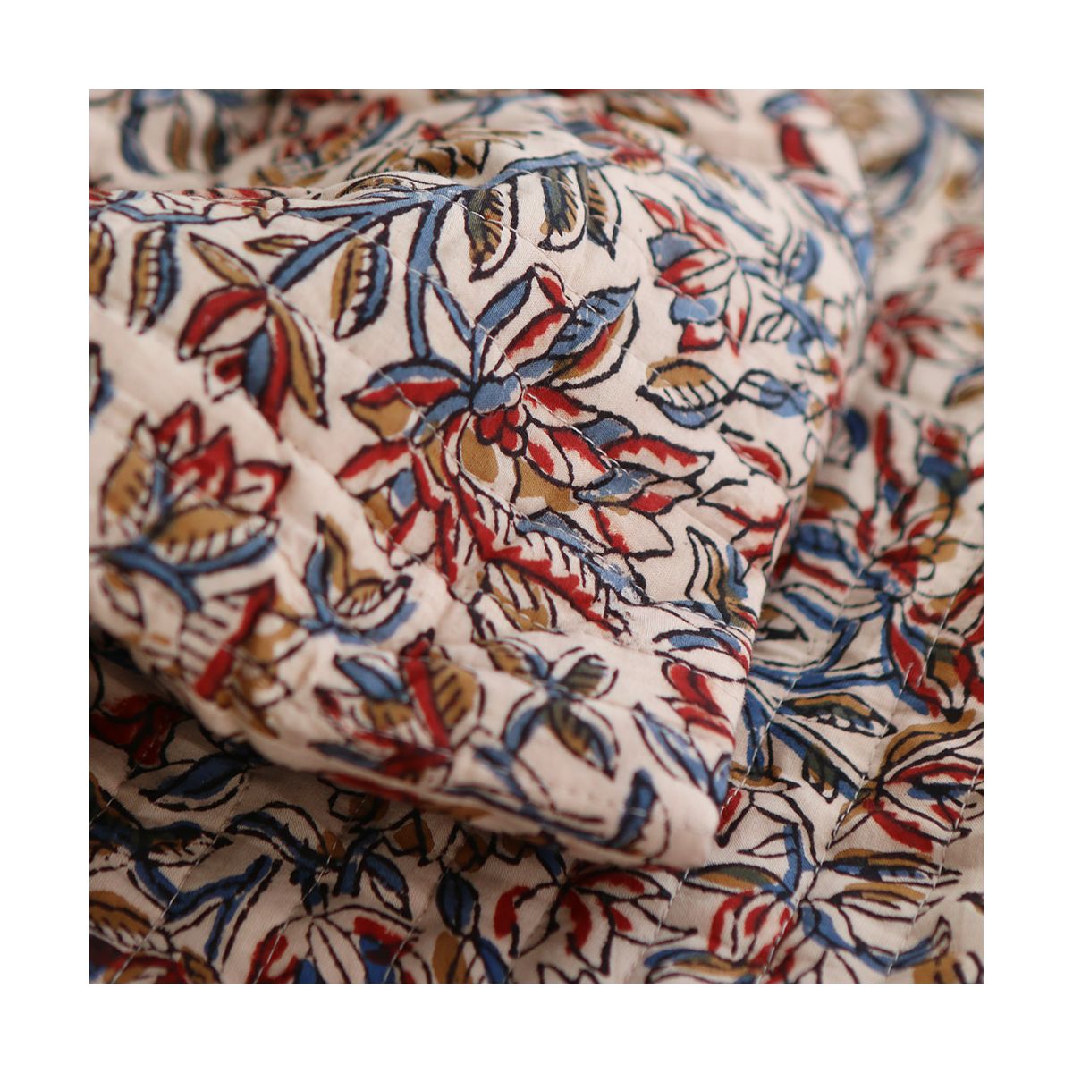 copy of Tissu indien matelassé double face coton hand block largeur 100cm copy of Tissu indien matelassé double face coton hand block largeur 100cm