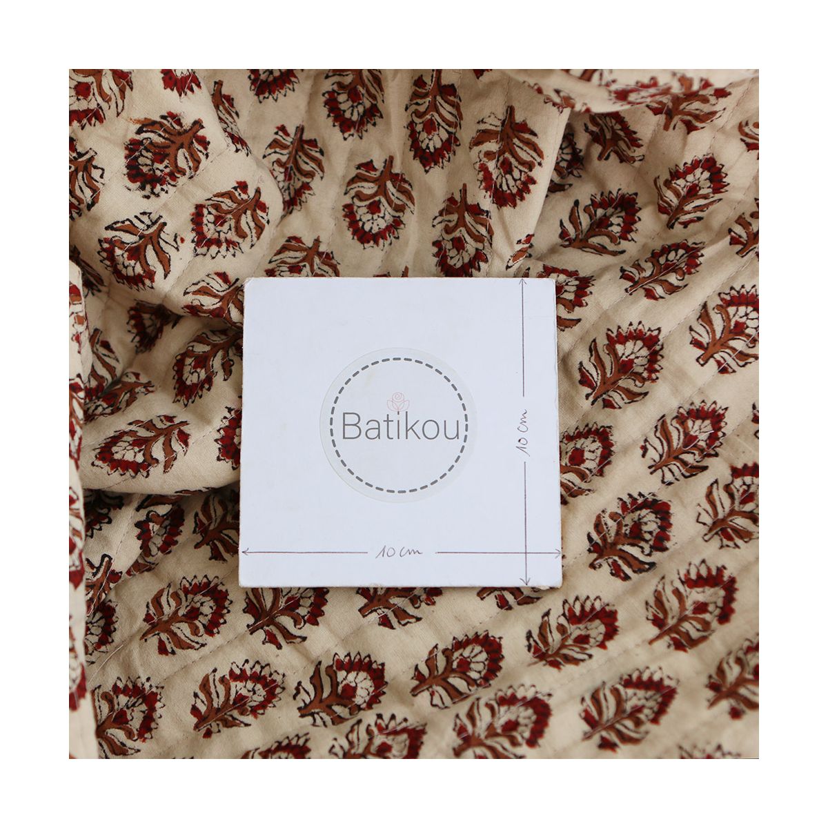 copy of Tissu indien matelassé double face coton hand block largeur 100cm copy of Tissu indien matelassé double face coton hand block largeur 100cm