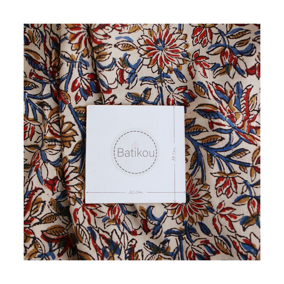 Mitra - Tissu indien coton hand block traditionnel Mitra - Tissu indien coton hand block traditionnel