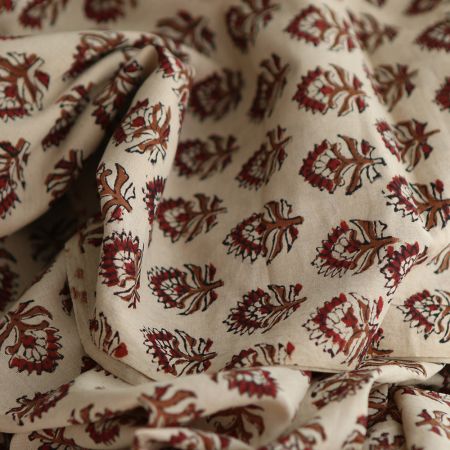 Tissu indien coton hand block traditionnel Tissu indien coton hand block traditionnel