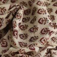 Tissu indien coton hand block traditionnel