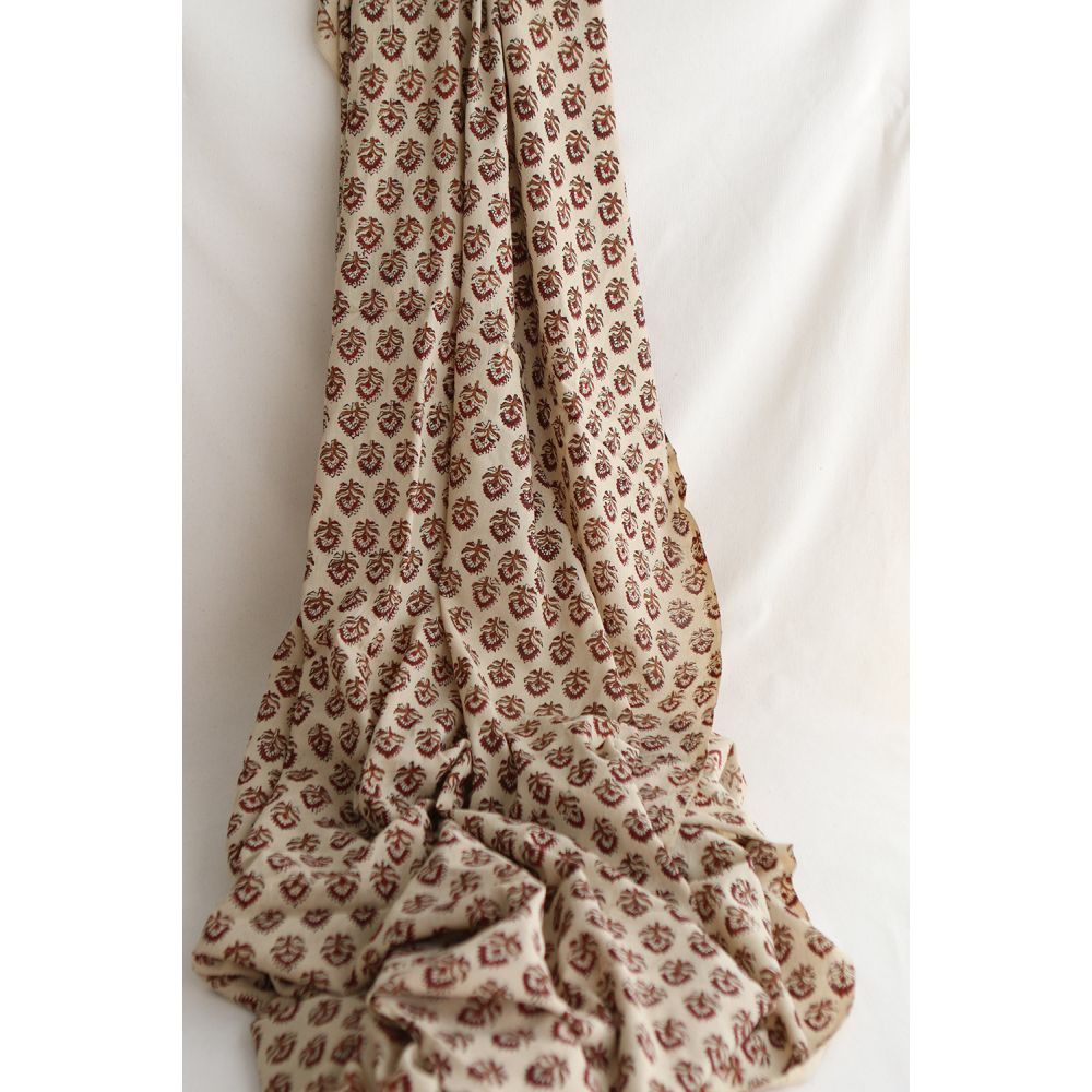 Tissu indien coton hand block traditionnel