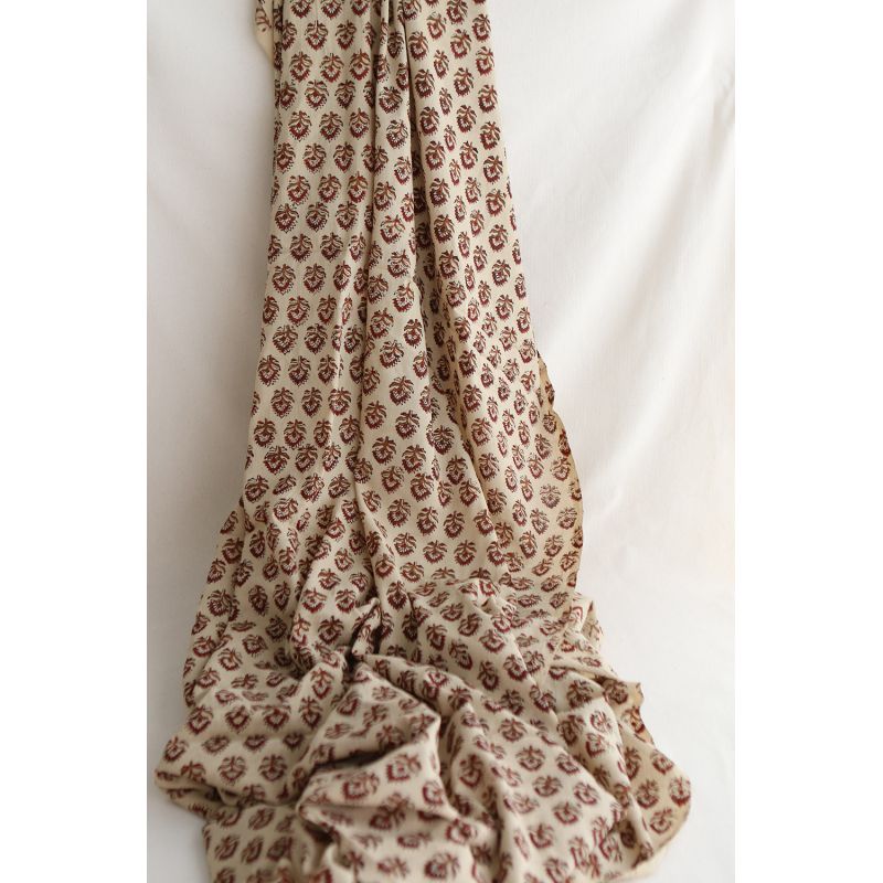 Tissu indien coton hand block traditionnel