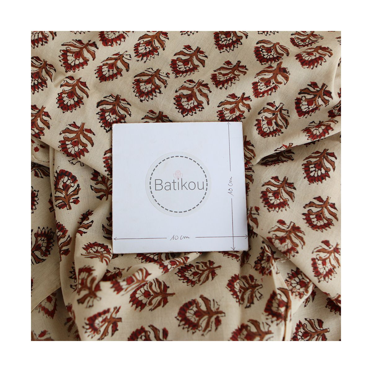 Tissu indien coton hand block traditionnel Tissu indien coton hand block traditionnel