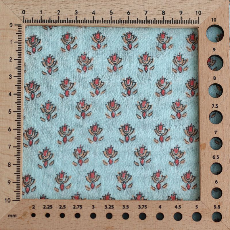 copy of Sheila - Tissu coton crêpe gaufré framboise à motifs