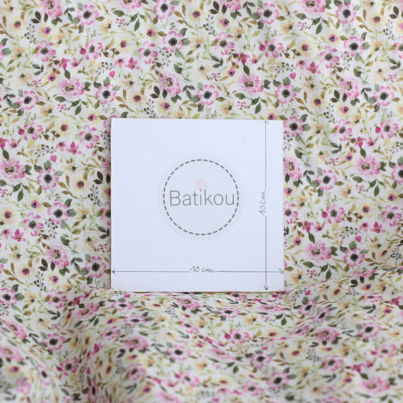 Maëva - Batiste de coton douce à imprimé fleuri