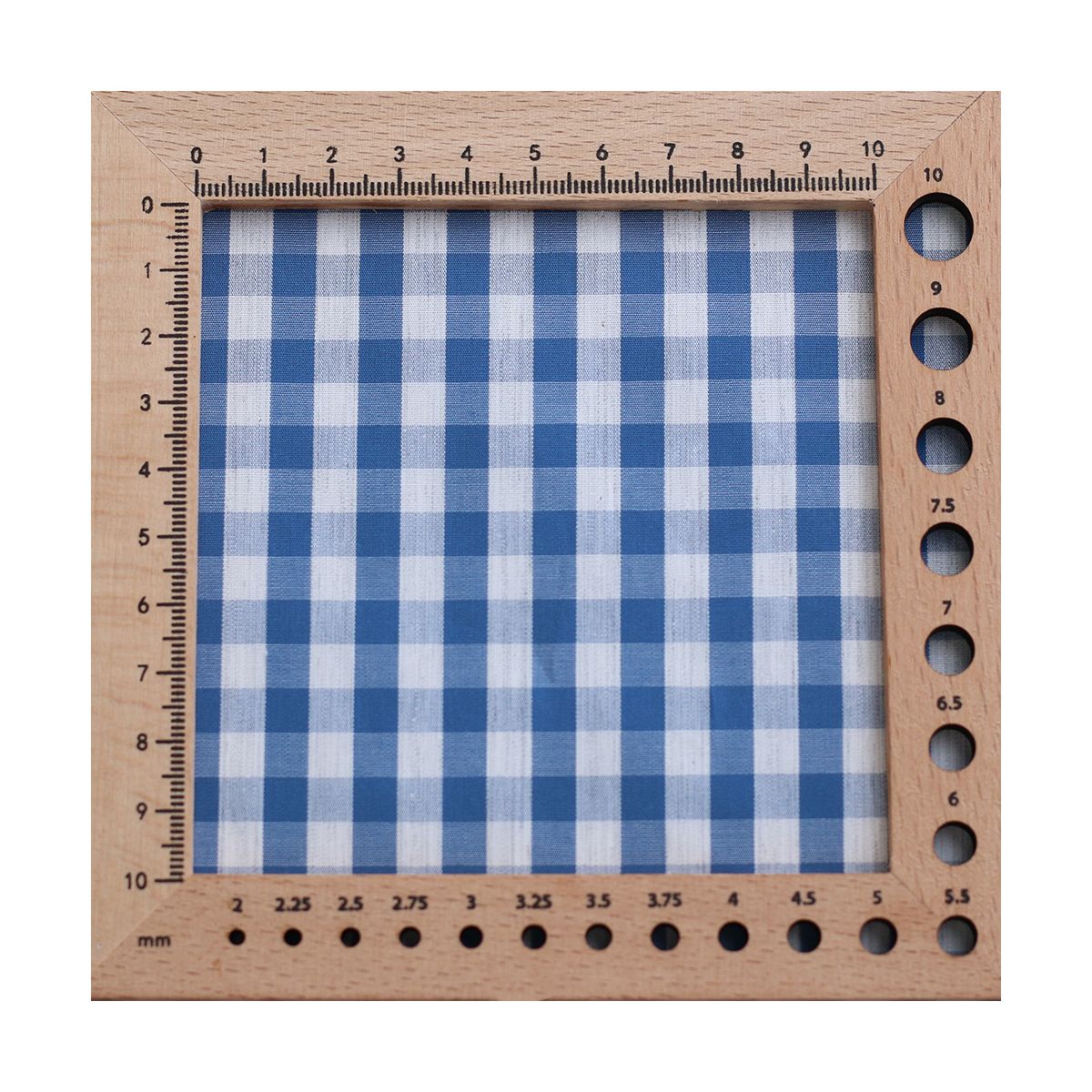 Coton vichy carreaux Bleu et blanc 6mm Coton vichy carreaux Bleu et blanc 6mm