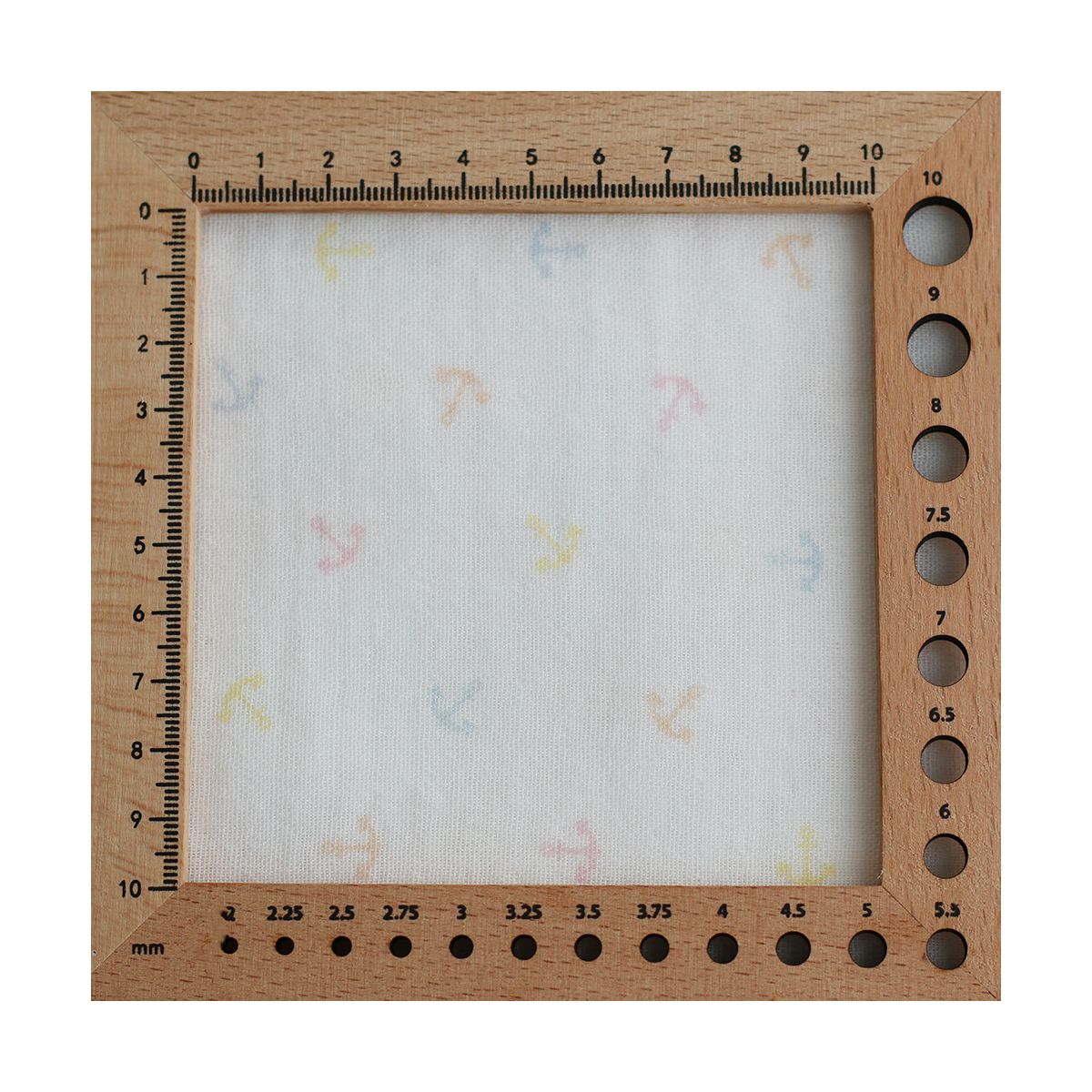 copy of Clémence - Double gaze de coton BIO blanc motif fleuri bleu