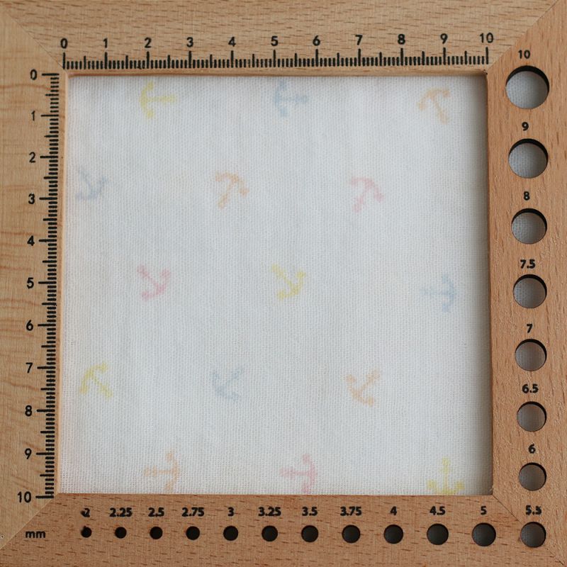 copy of Clémence - Double gaze de coton BIO blanc motif fleuri bleu