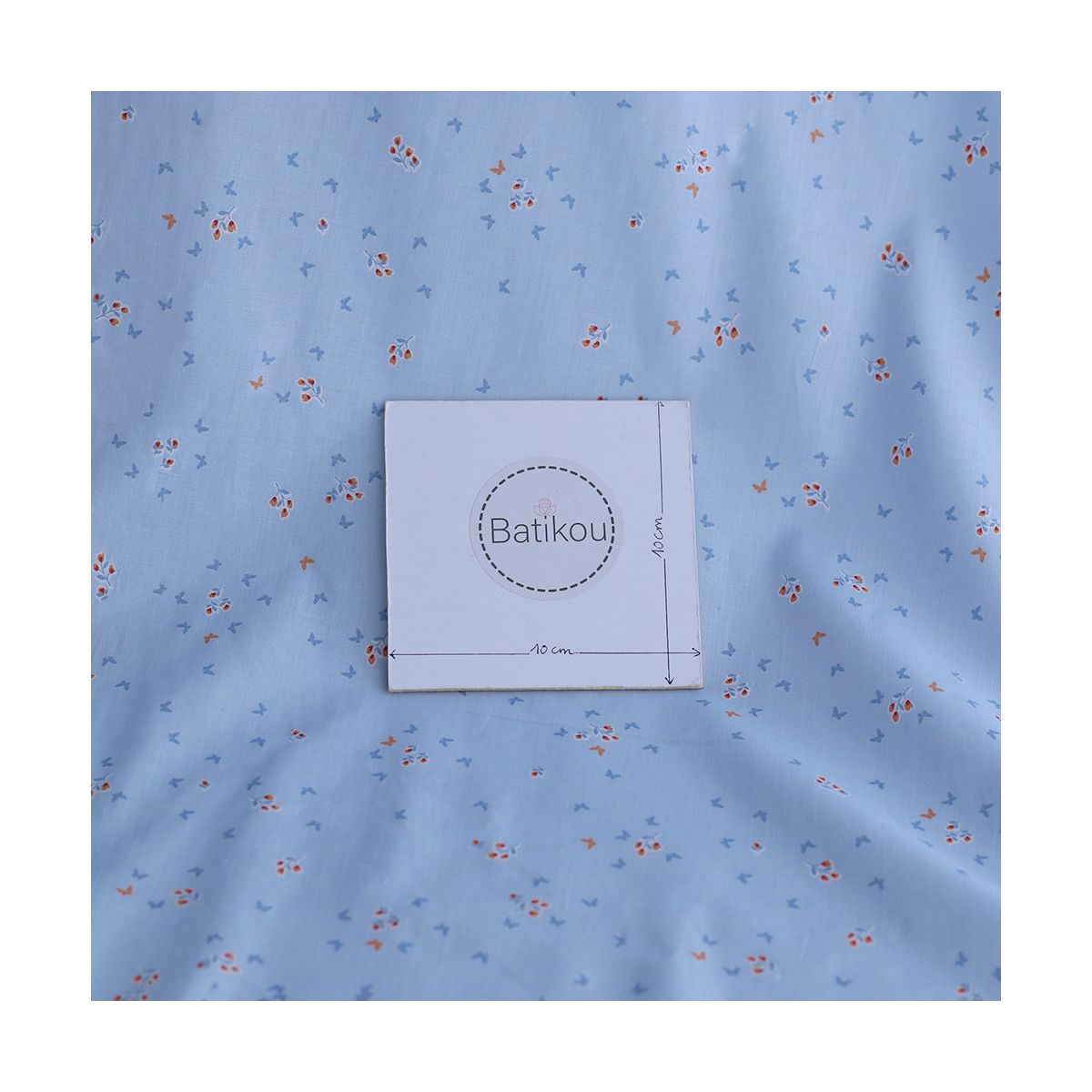 copy of Batiste de coton SILKYNE imprimé rayures bleues copy of Batiste de coton SILKYNE imprimé rayures bleues