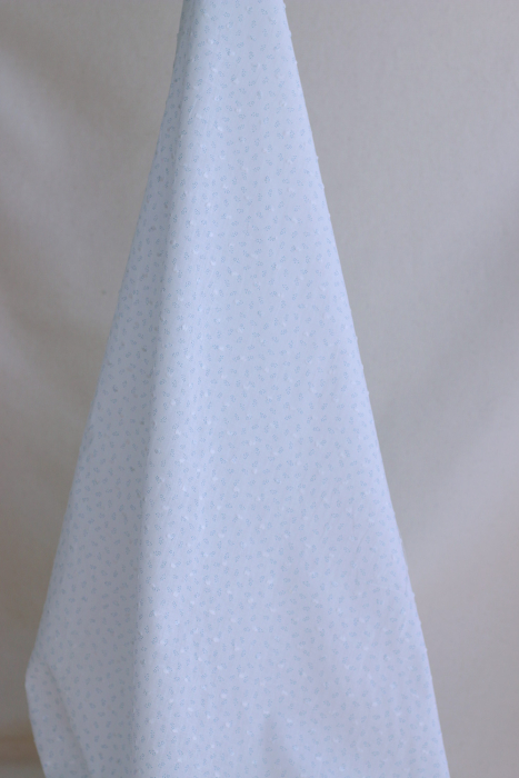 copy of Armelle - Plumetis de coton blanc imprimé fleuri jaune