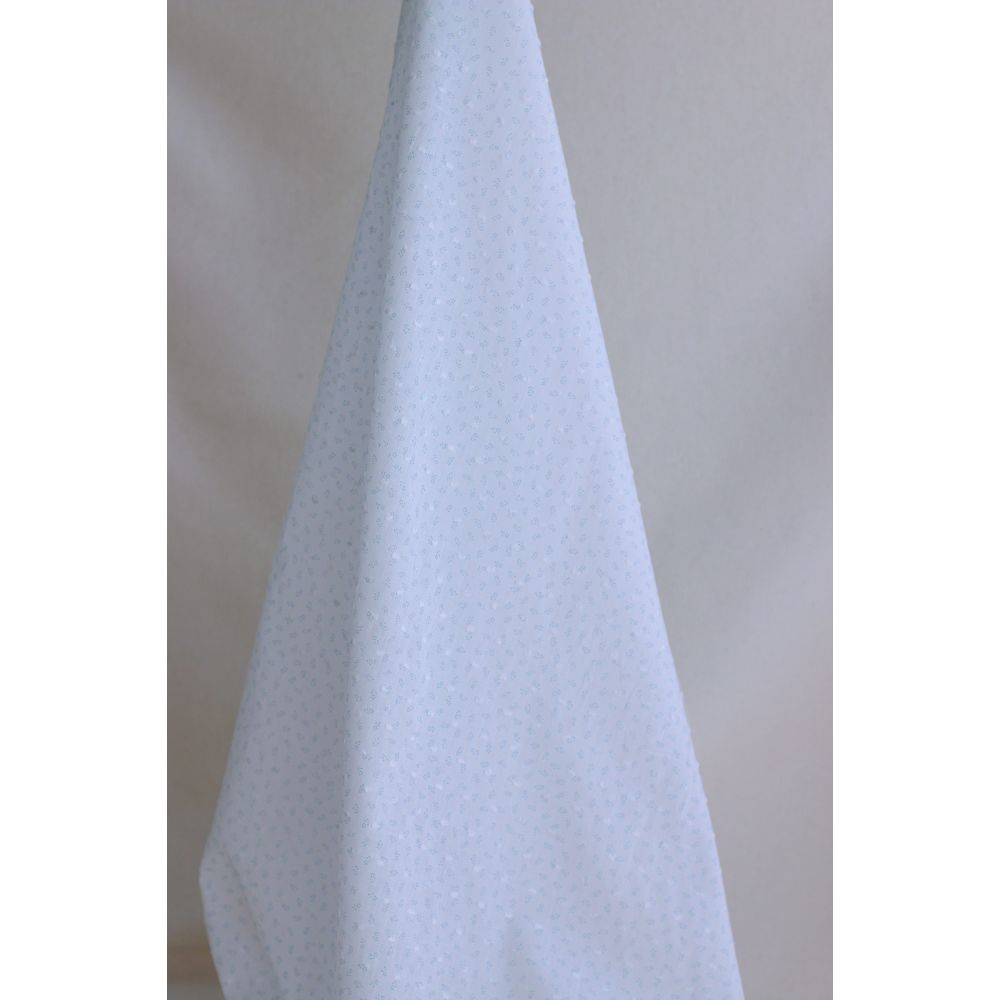 copy of Armelle - Plumetis de coton blanc imprimé fleuri jaune