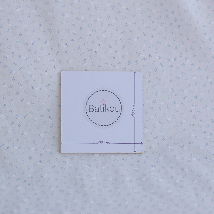 copy of Armelle - Plumetis de coton blanc imprimé fleuri jaune