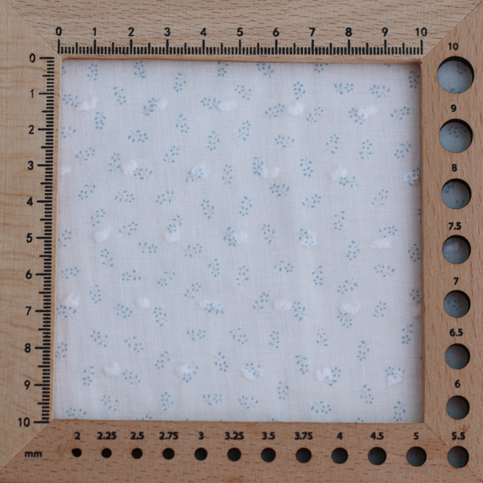 copy of Armelle - Plumetis de coton blanc imprimé fleuri jaune