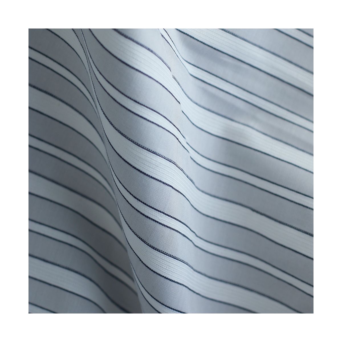 Alex - Coton tissé mélangé à rayures blanc et gris Alex - Coton tissé mélangé à rayures blanc et gris