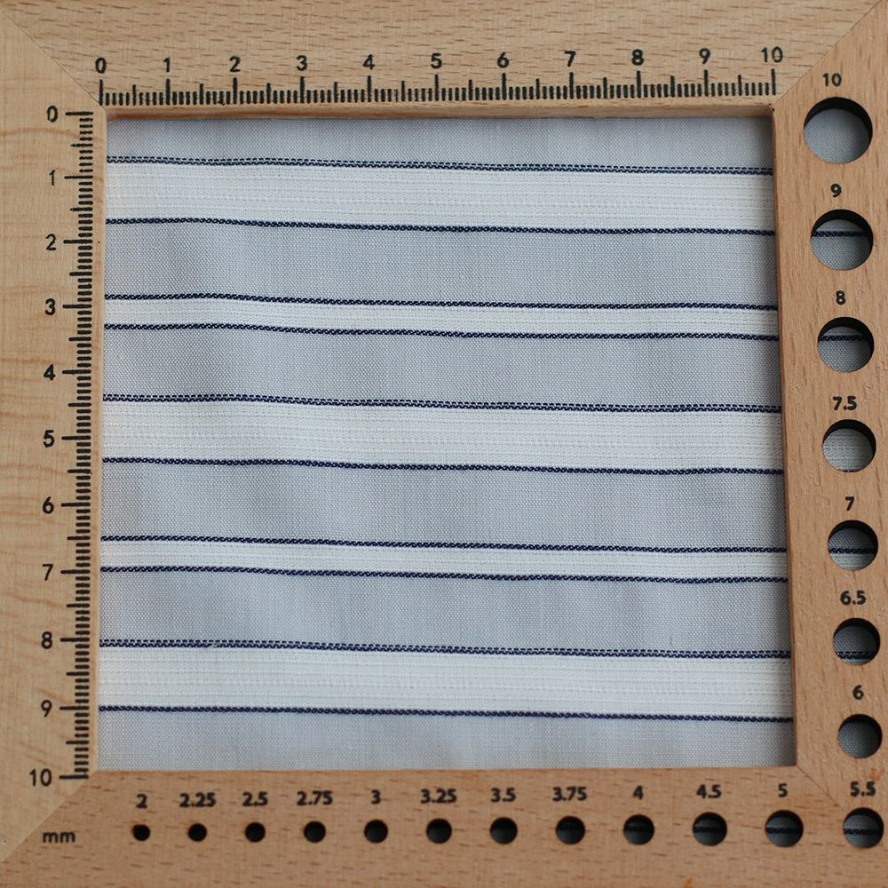 Alex - Coton tissé mélangé à rayures blanc et gris