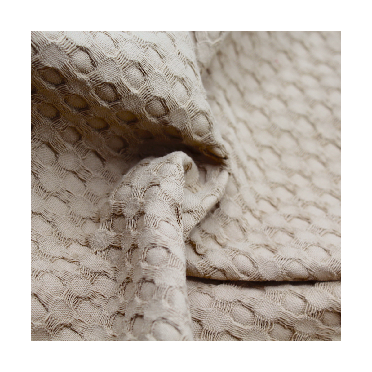 Coton nid d'abeille XL coloris beige Coton nid d'abeille XL coloris beige