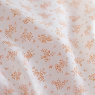 Renée - Batiste de coton douce à imprimé fleuri orange