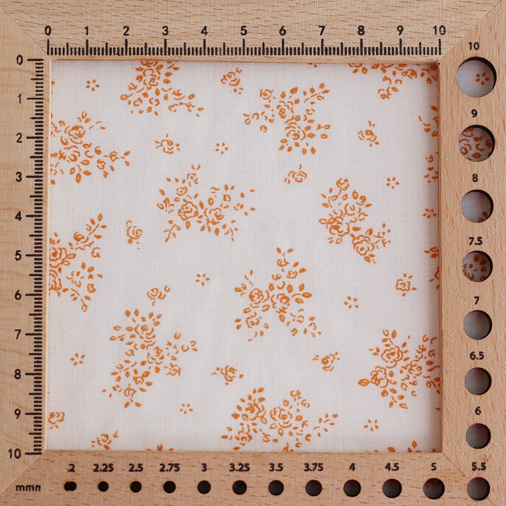 Renée - Batiste de coton douce à imprimé fleuri orange