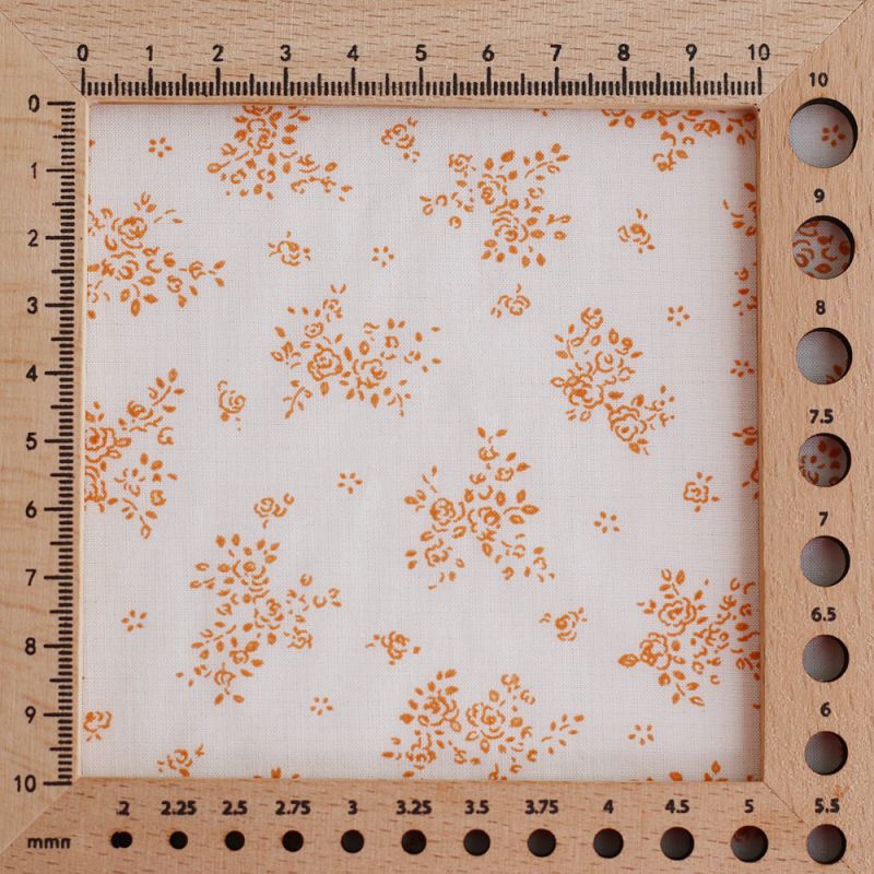 Renée - Batiste de coton douce à imprimé fleuri orange