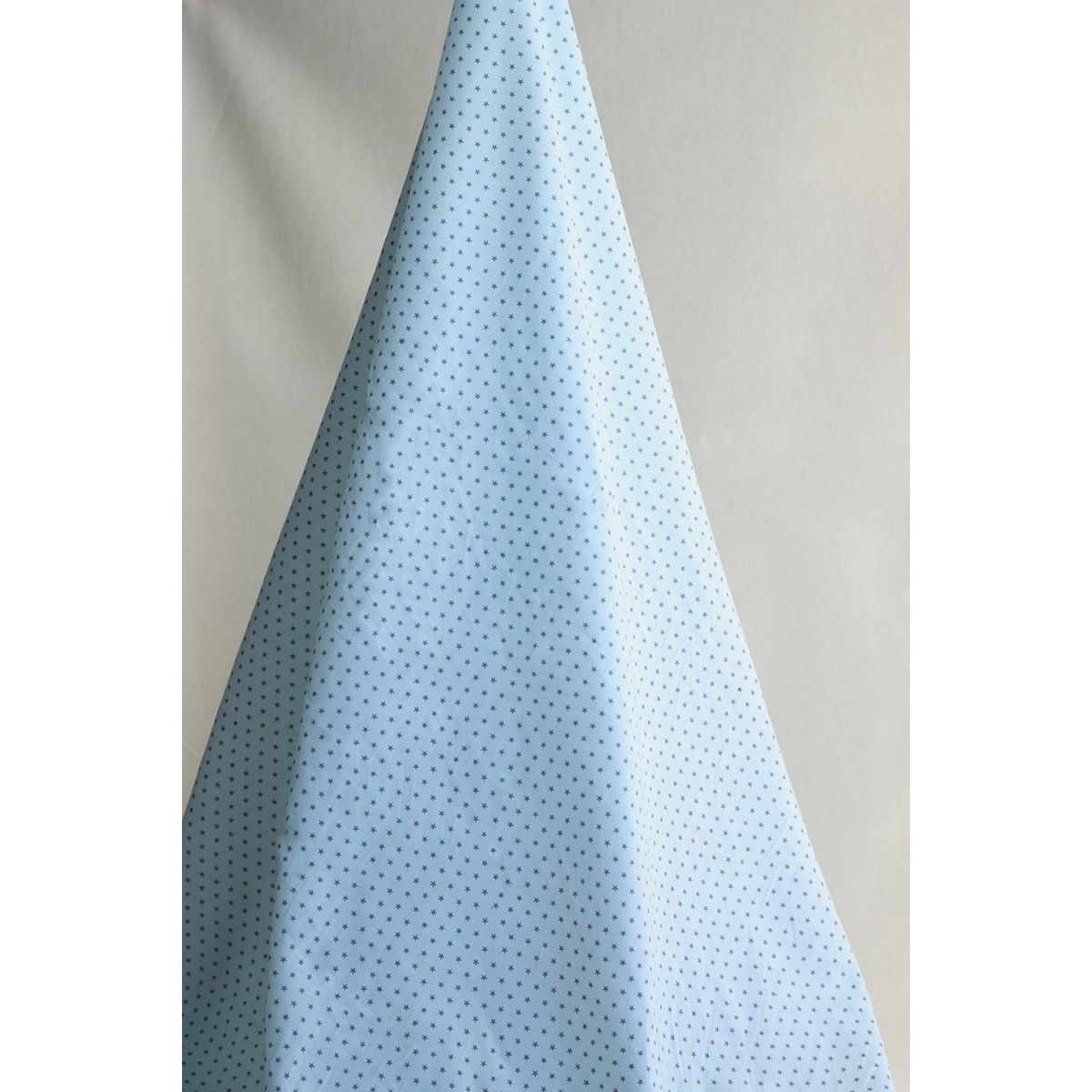 Frou-frou / Batiste de coton imprimé petites étoiles bleu gris
