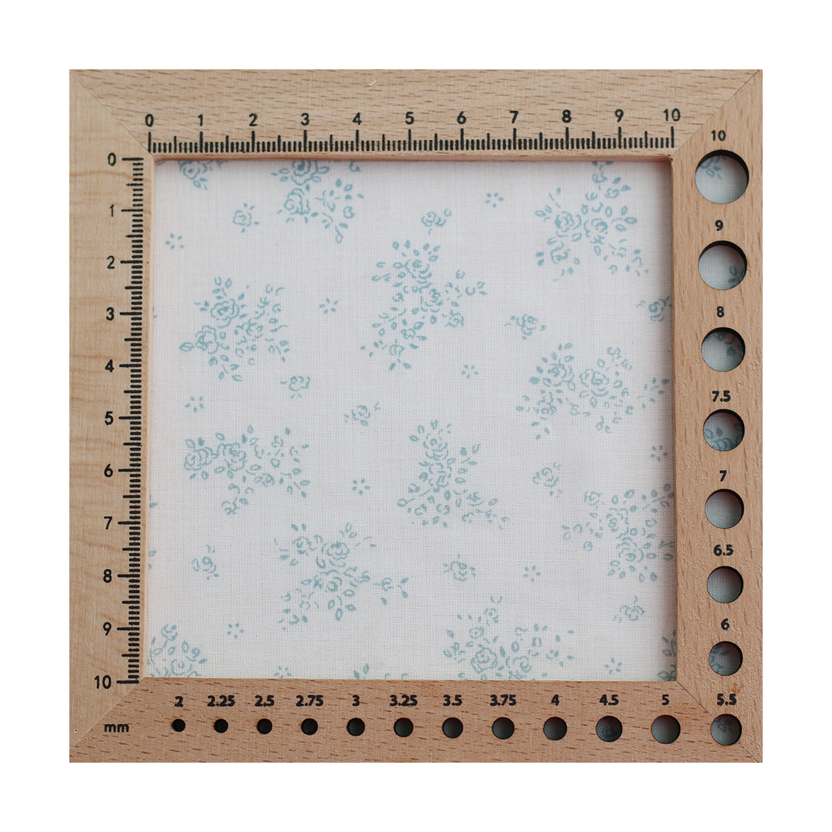 Renée - Batiste de coton douce à imprimé fleuri bleu