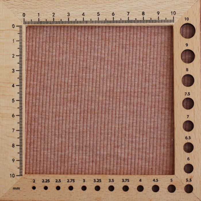 Jersey coton côtes fines coloris terracotta nude chiné