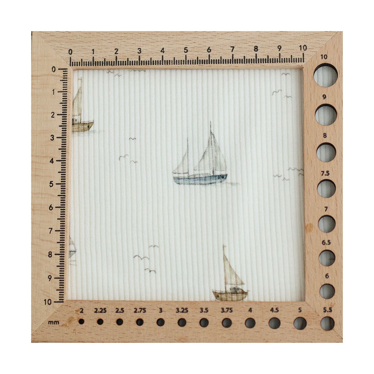 Jersey coton côtes fines à motifs bateaux Jersey coton côtes fines à motifs bateaux