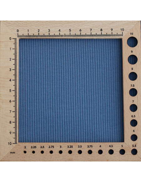 Jersey coton côtes fines coloris bleu jean