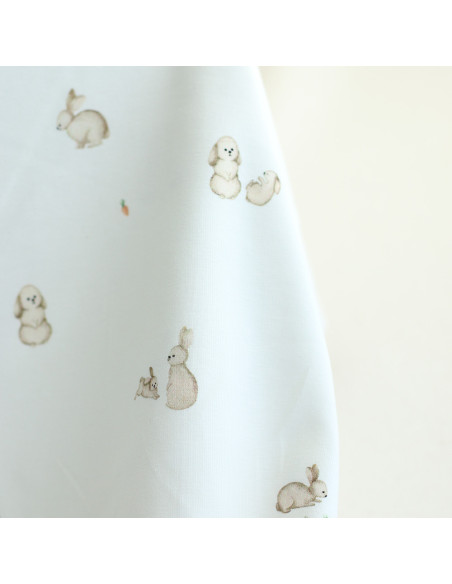 Jersey coton à motifs petits lapins