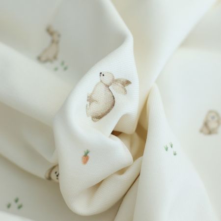 Jersey coton à motifs petits lapins Jersey coton à motifs petits lapins