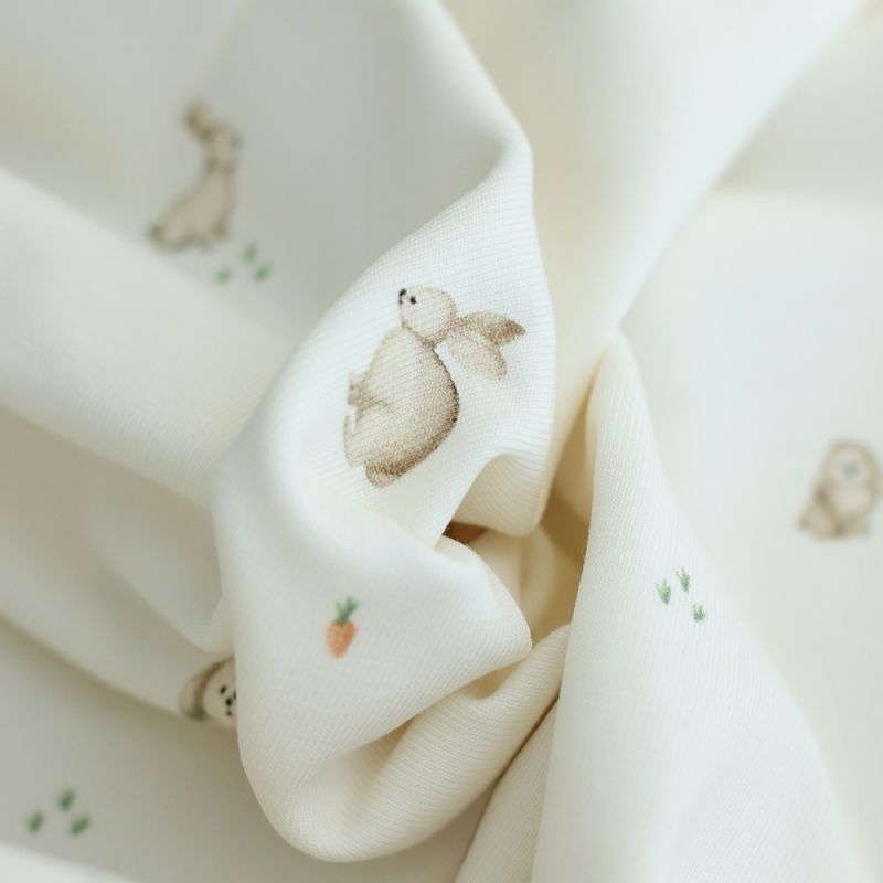 Jersey coton à motifs petits lapins