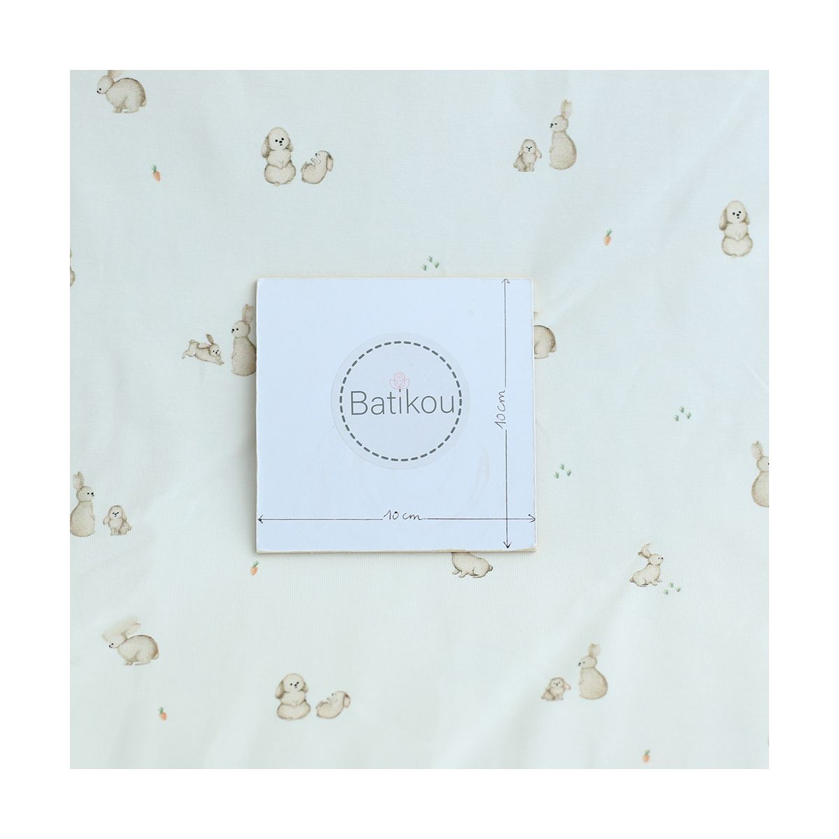 Jersey coton à motifs petits lapins