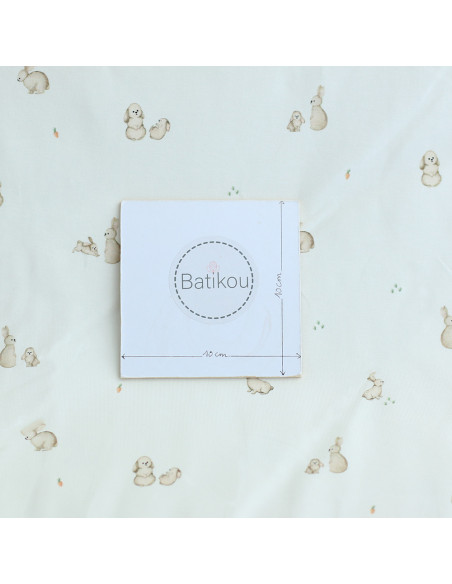 Jersey coton à motifs petits lapins