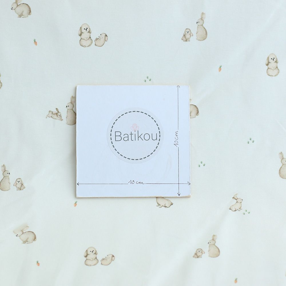 Jersey coton à motifs petits lapins