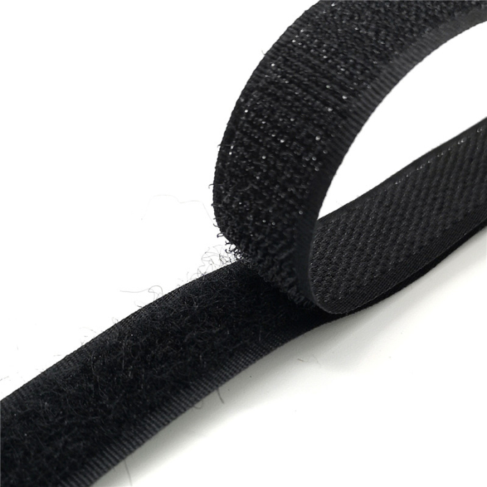 Ruban 20mm agrippant scratch à coudre x1m NOIR