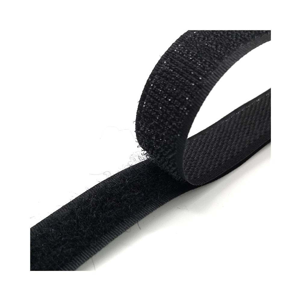 Ruban 20mm agrippant scratch à coudre x1m NOIR