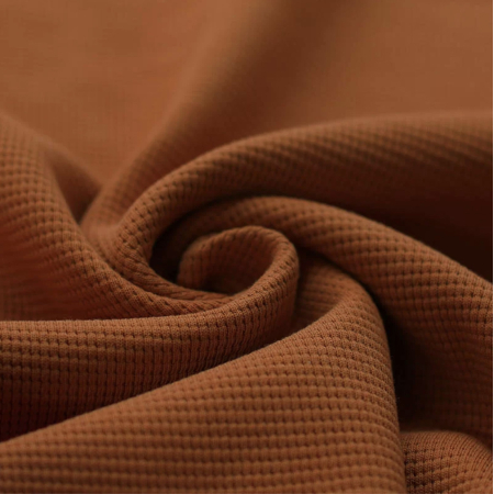 Jersey gaufré coloris roux écureuil Jersey gaufré coloris roux écureuil