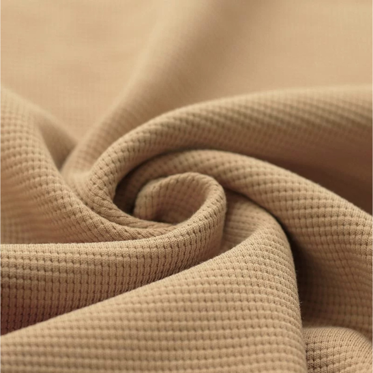 Jersey gaufré coloris CAMEL Jersey gaufré coloris CAMEL