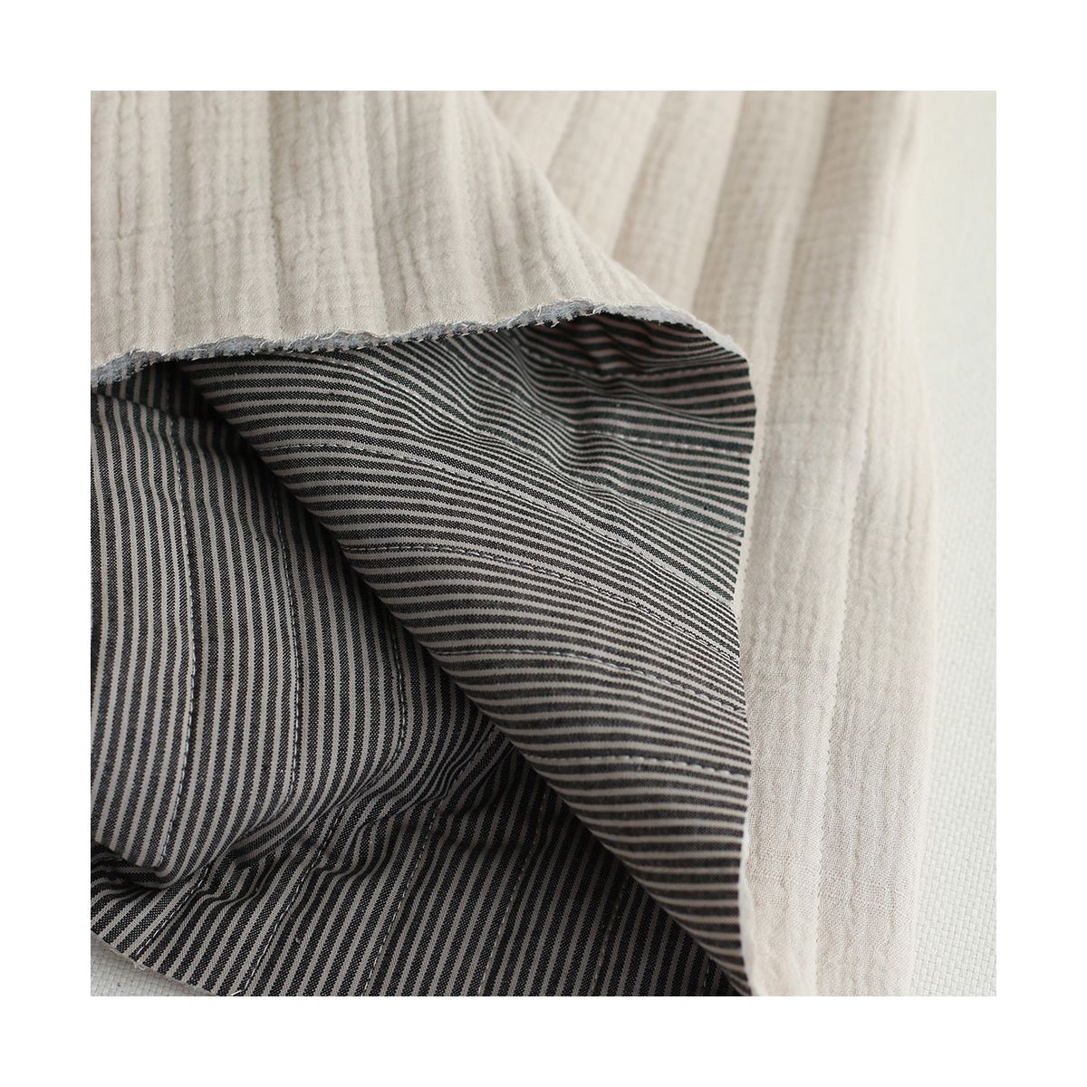 copy of Meesya - Tissu matelassé double gaze coton double face écru