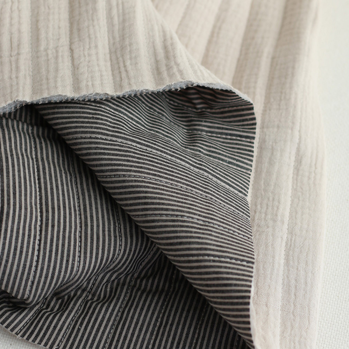 copy of Meesya - Tissu matelassé double gaze coton double face écru