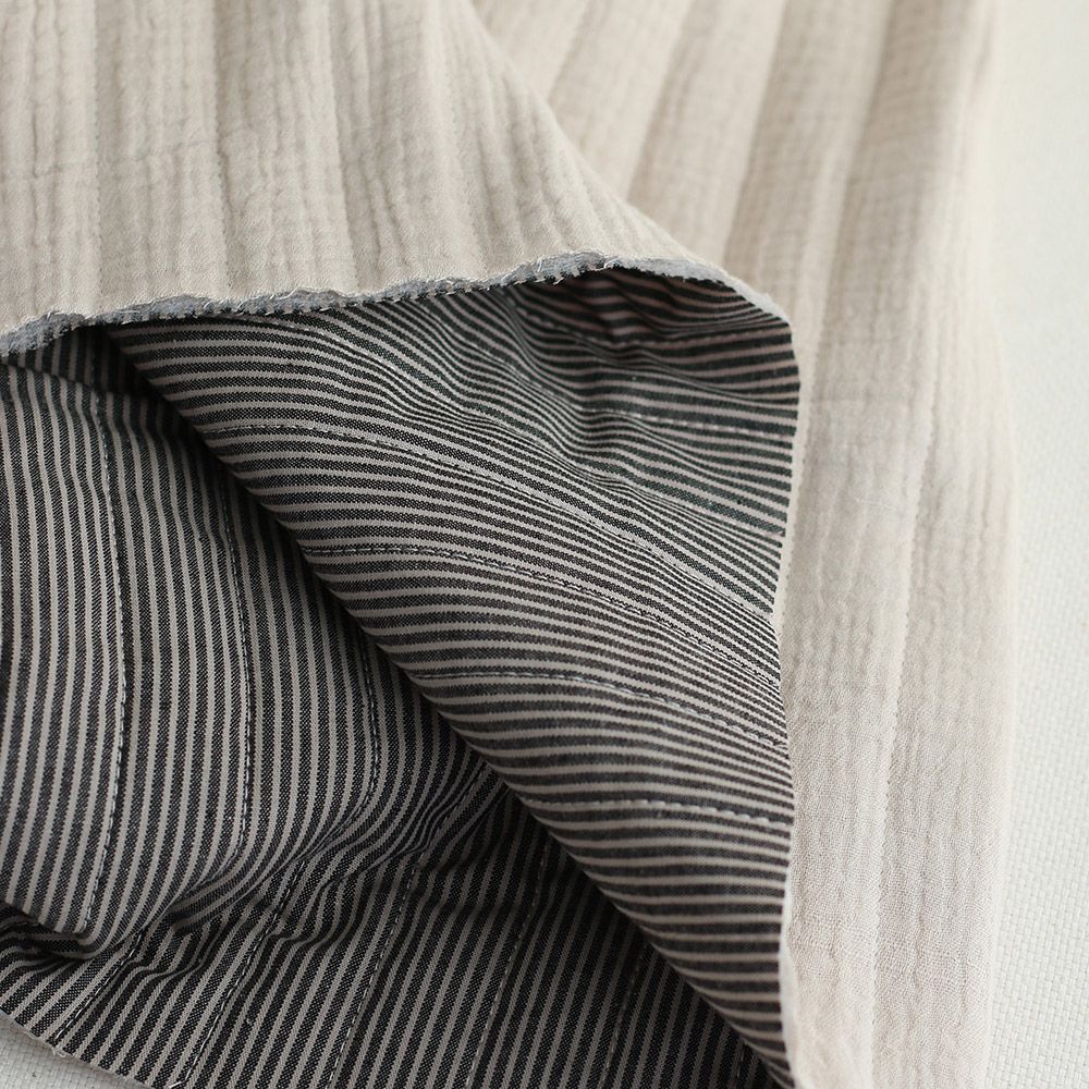 copy of Meesya - Tissu matelassé double gaze coton double face écru