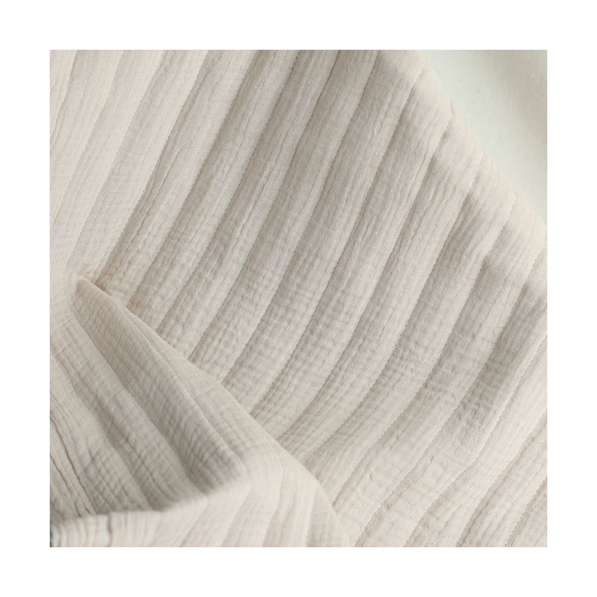 copy of Meesya - Tissu matelassé double gaze coton double face écru