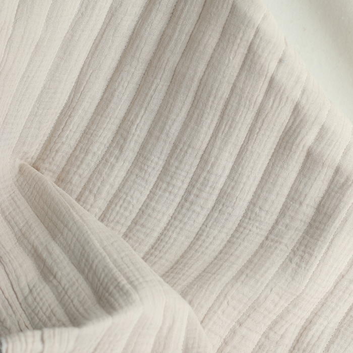 copy of Meesya - Tissu matelassé double gaze coton double face écru