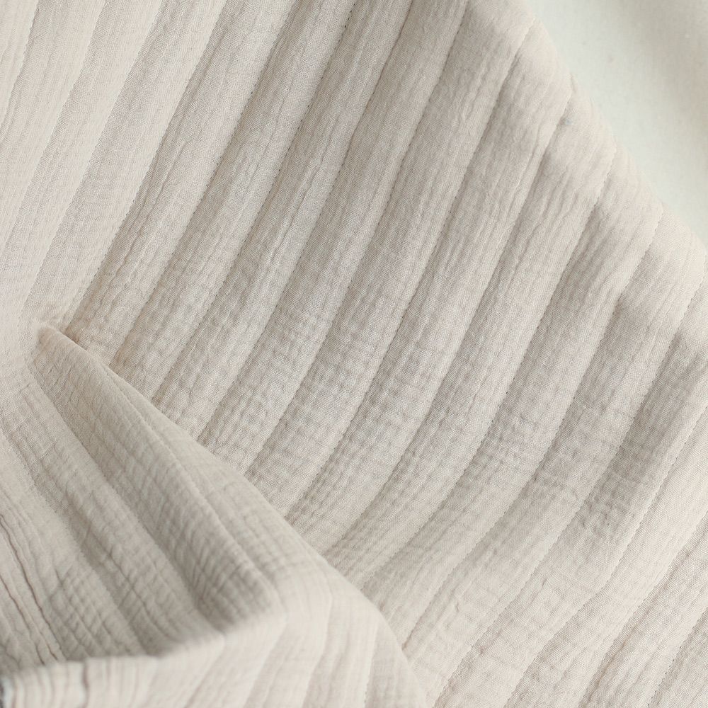 copy of Meesya - Tissu matelassé double gaze coton double face écru