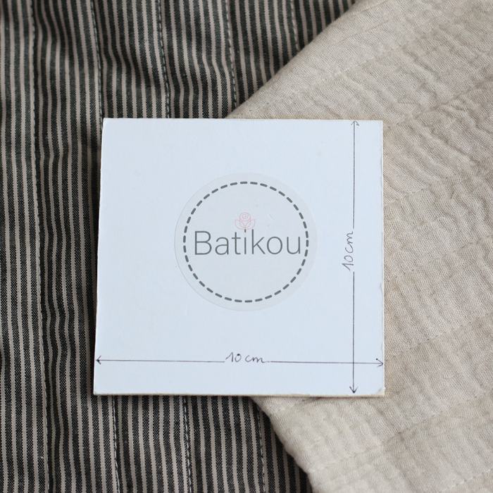 copy of Meesya - Tissu matelassé double gaze coton double face écru