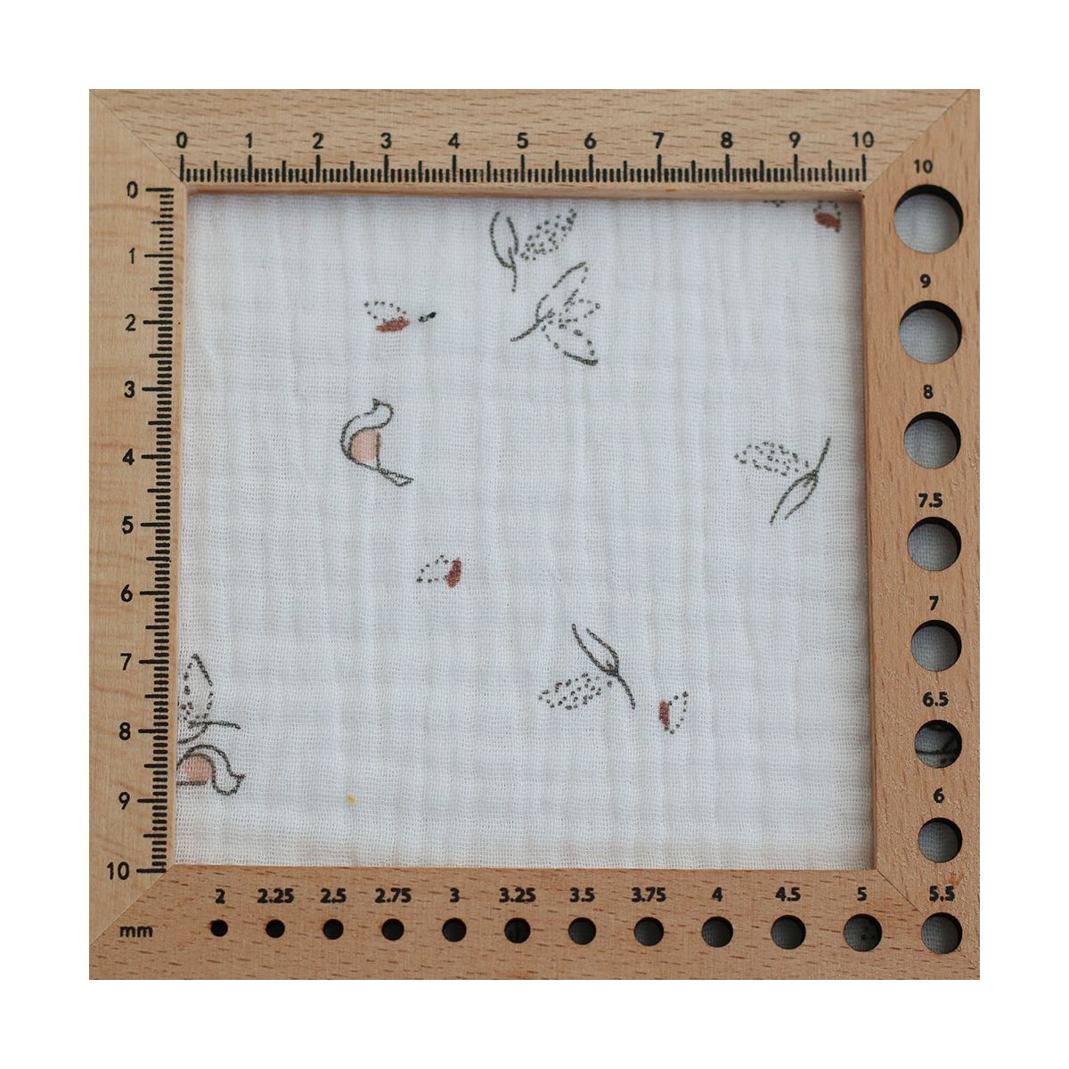 Isao - Double gaze de coton motif petits oiseaux Isao - Double gaze de coton motif petits oiseaux