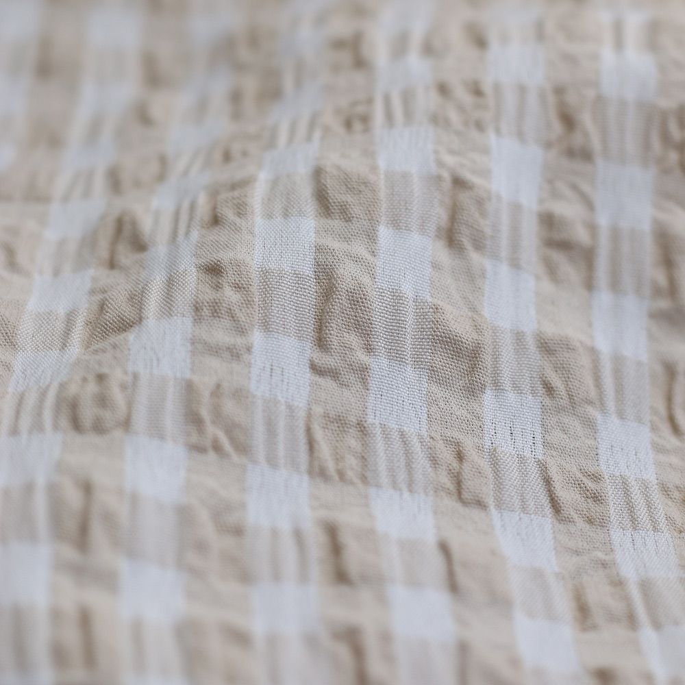 copy of Seersucker / Coton gaufré vichy moyen 7mm Vieux rose