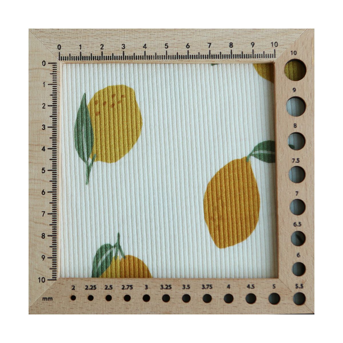 Jersey coton côtes fines à motif citrons jaunes Jersey coton côtes fines à motif citrons jaunes
