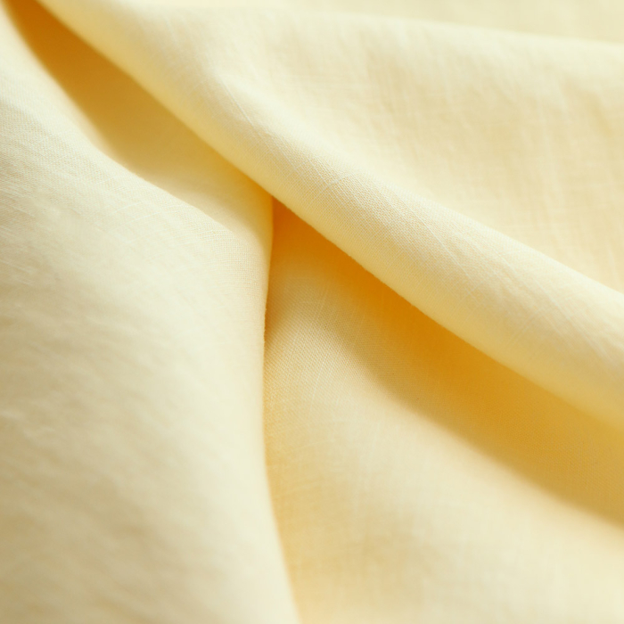 Lin lavé fin coloris jaune pastel